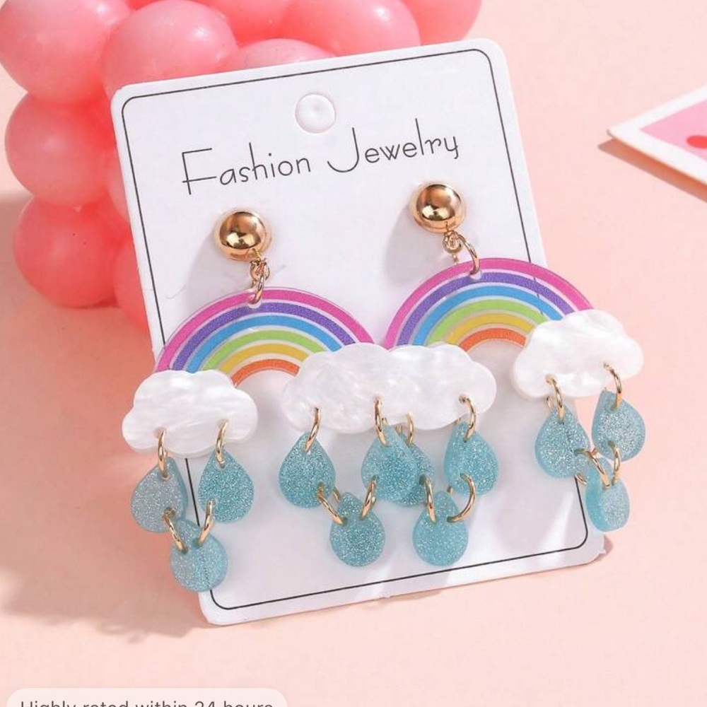 🌈 Rainbow Earrings 🌈 - Picture 4 of 6